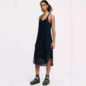 Rag & Bone Dress Womens Stella Blue Lace Overlay Racerback Sleeveless Size XS